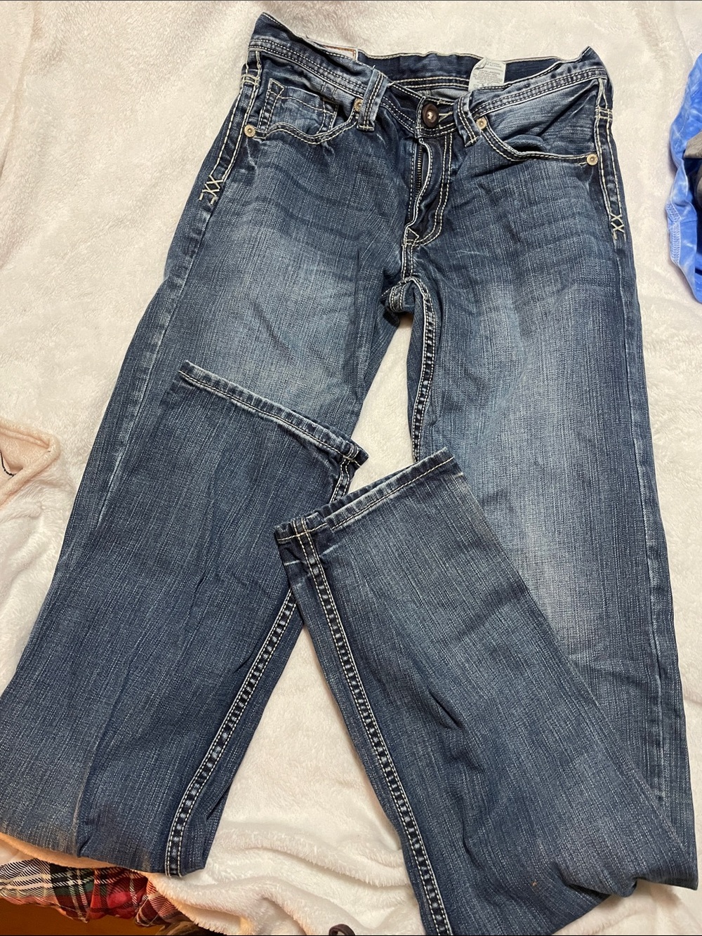 Stetson Men's Straight Leg Denim Jeans in Blue Wash